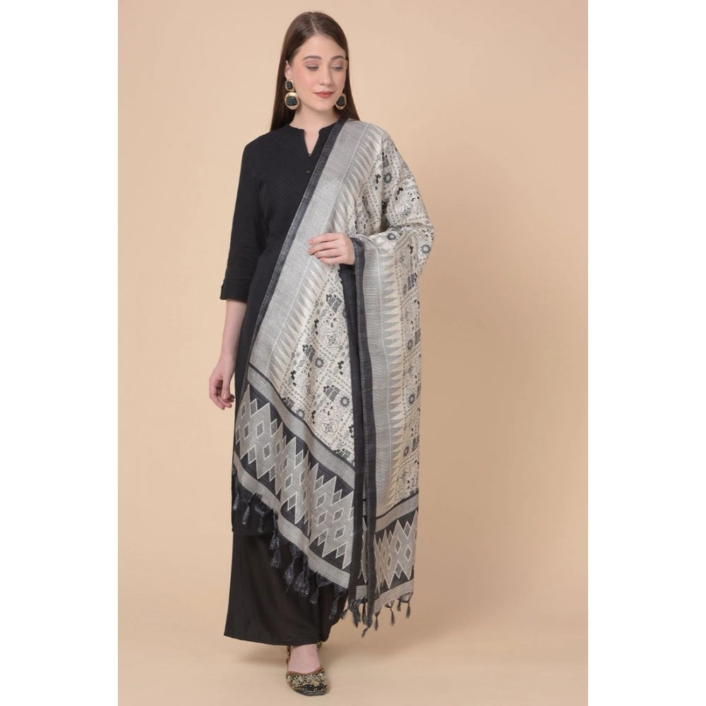 Women's Art Silk Printed Shawl (Multicolored, Length: 2.25 to 2.50 Mtr)