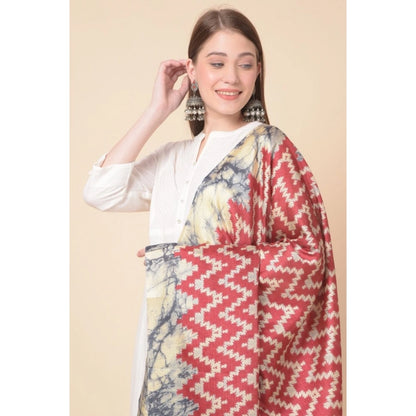 Women's Art Silk Printed Shawl (Maroon, Length: 2.25 to 2.50 Mtr)