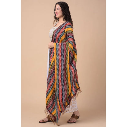 Women's Chanderi Printed Shawl (Multicolor, Length: 2.25 to 2.50 Mtr)