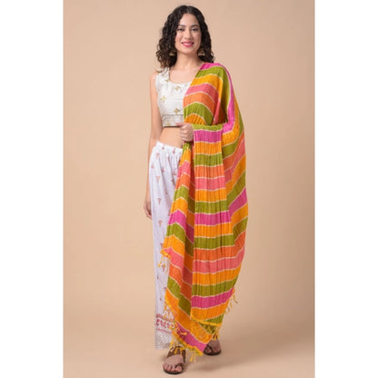 Women's Chanderi Printed Shawl (Multicolor, Length: 2.25 to 2.50 Mtr)