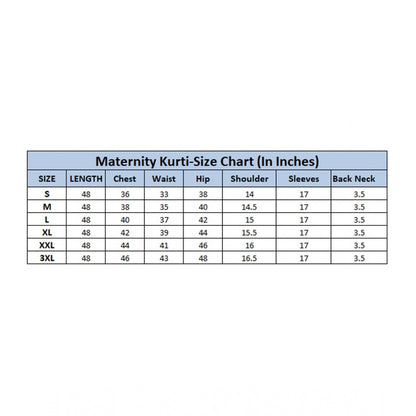 Women's Casual 3/4 Sleeve Printed Viscose Maternity Feeding Kurti (Brown)
